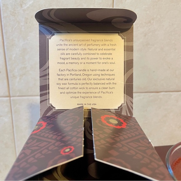 NIB PACIFICA “MEXICAN COCOA” 10.5 OZ. SCENTED SOY WAX CANDLE Chocolate Cinnamon - Picture 11 of 11